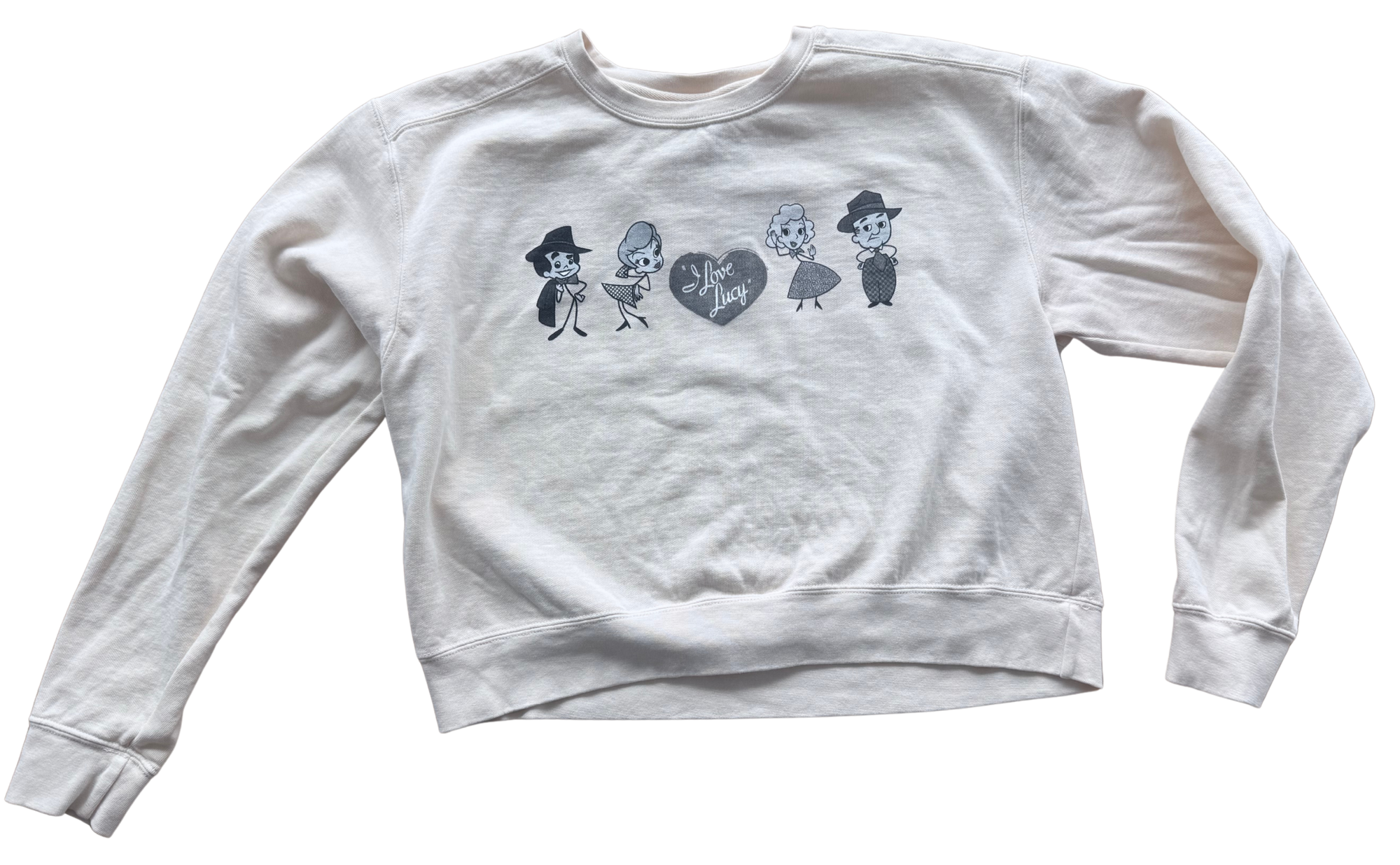 I Love Lucy Little Laughs Cropped Sweatshirt | Officially Licensed Retro TV Pullover