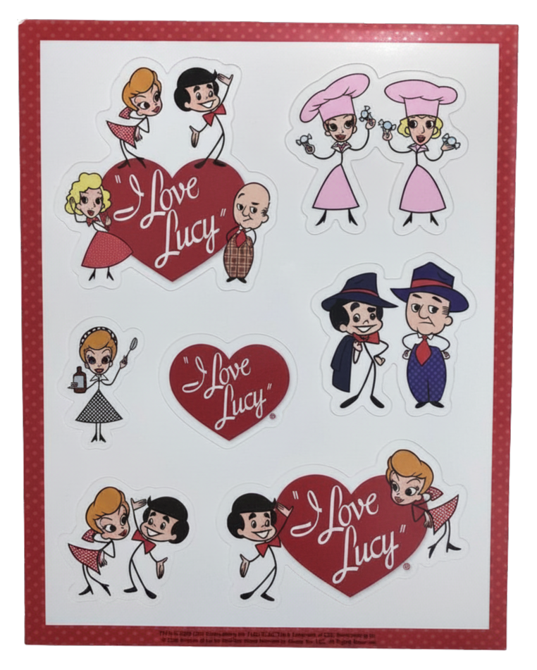 I Love Lucy Little Laughs Sticker Sheet | Officially Licensed Retro TV Stickers