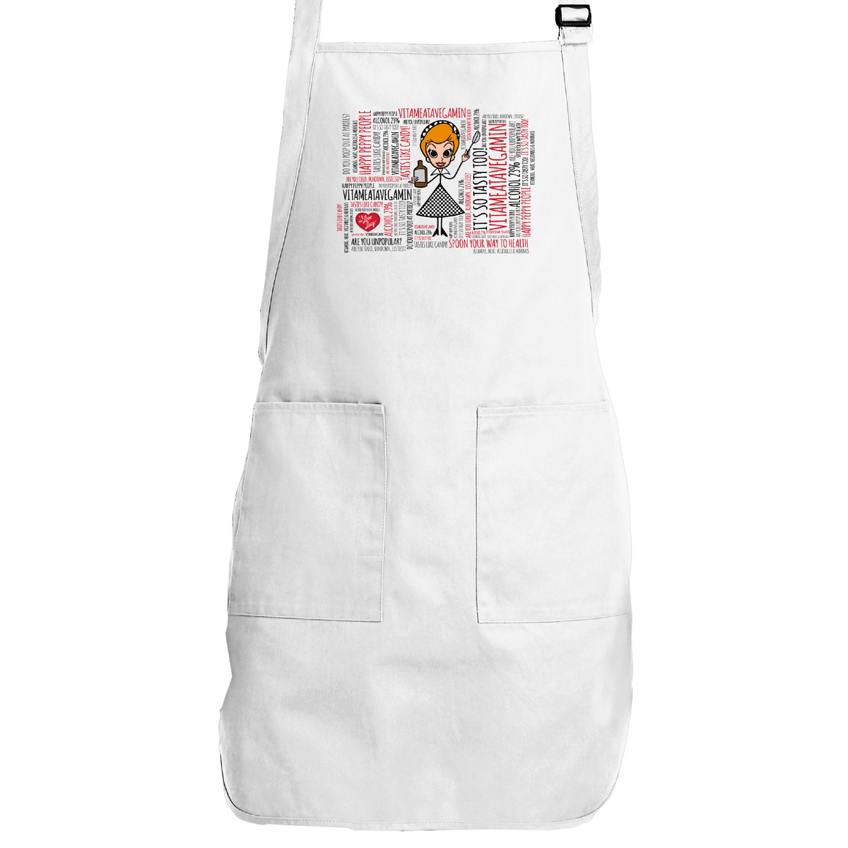 Vitameatavegamin Word Art Apron