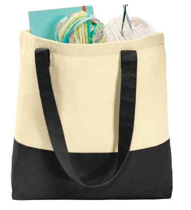 Vintage Vita Block Color Black Tote Bag